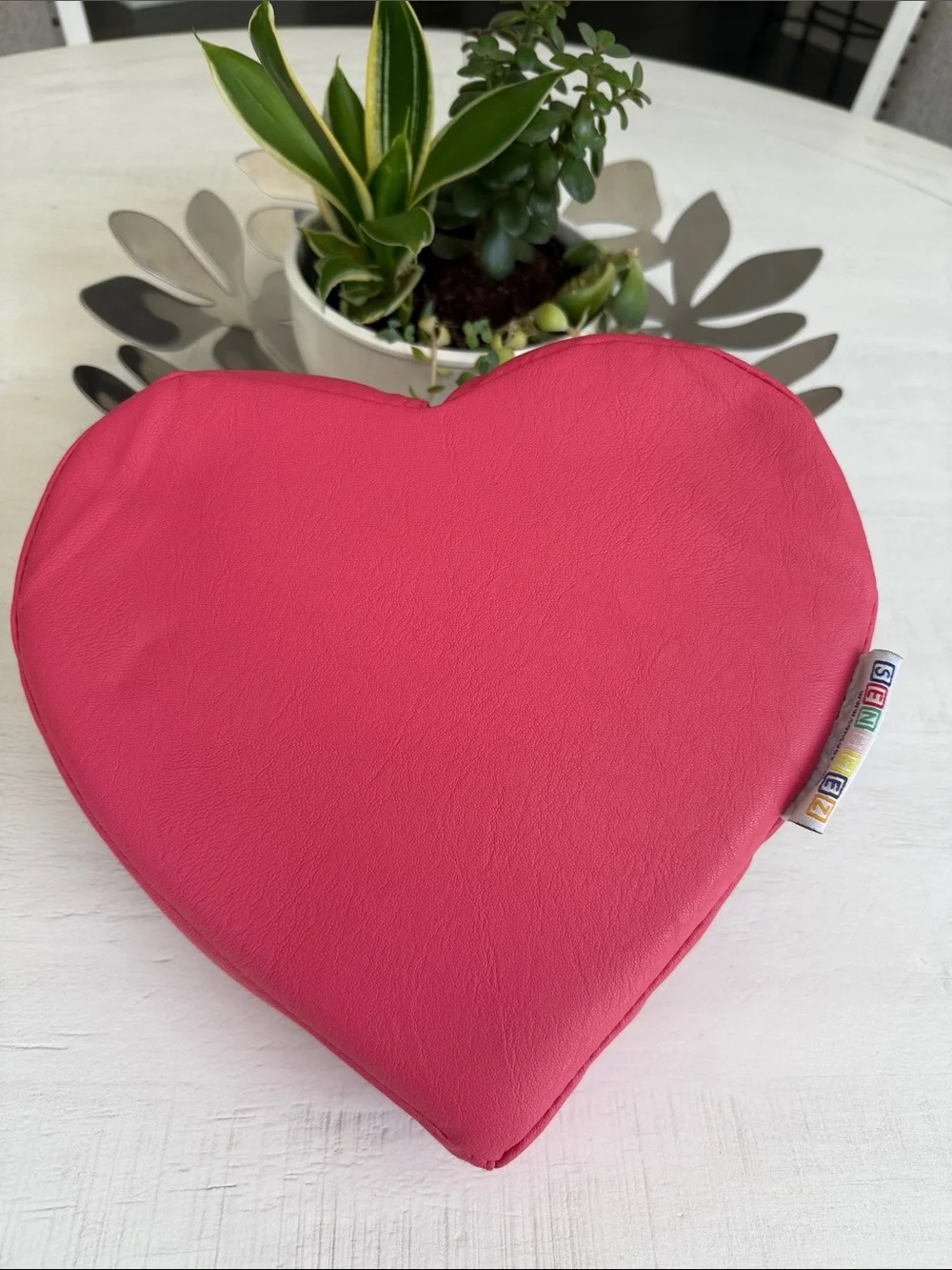 Senseez Pink Heart Vibrating Sensory Cushion / Calming Pillow ASD/ ADHD